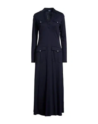 Polo Ralph Lauren Woman Maxi Dress Navy Size S Lyocell, Nylon In Blue