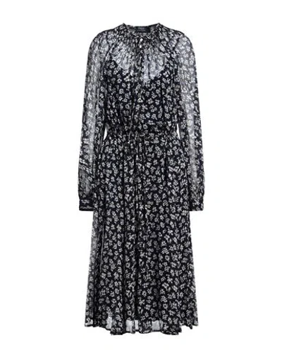 Polo Ralph Lauren Woman Midi Dress Midnight Blue Size 6 Viscose