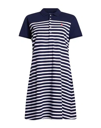 Polo Ralph Lauren Woman Mini Dress Navy Size Xxs Cotton In Blue