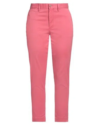 Polo Ralph Lauren Woman Pants Coral Size 6 Cotton, Elastane In Red