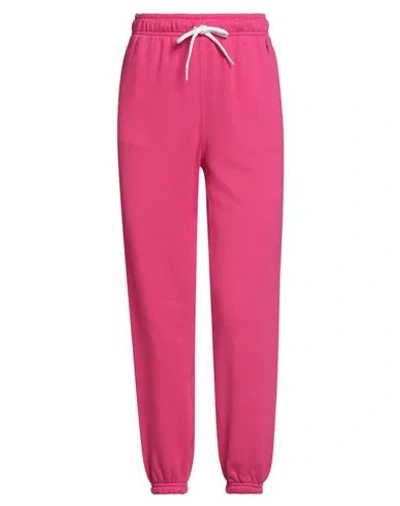 Polo Ralph Lauren Woman Pants Fuchsia Size Xs Cotton, Recycled Polyester In Pink
