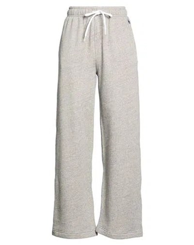 Polo Ralph Lauren Woman Pants Grey Size L Cotton, Polyester In Gray