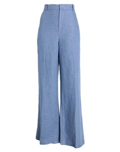 Polo Ralph Lauren Woman Pants Light Blue Size 8 Linen In Brown