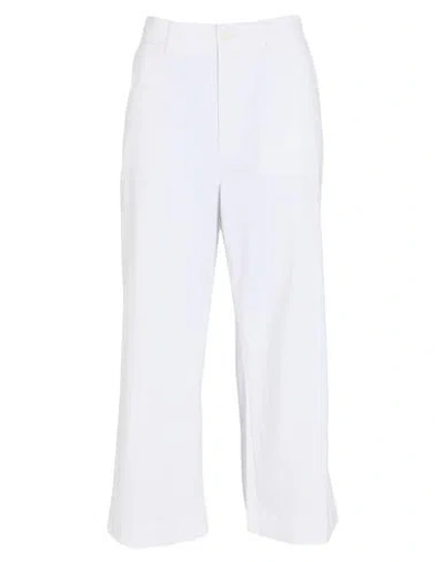 Polo Ralph Lauren Woman Pants White Size 8 Cotton, Elastane