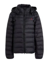 Polo Ralph Lauren Woman Puffer Black Size L Recycled Nylon In Black
