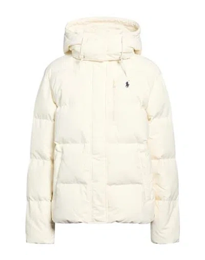 Polo Ralph Lauren Woman Puffer Ivory Size S Recycled Polyester In White