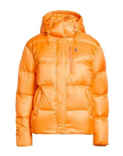 Polo Ralph Lauren Woman Puffer Orange Size Xxs Recycled Nylon
