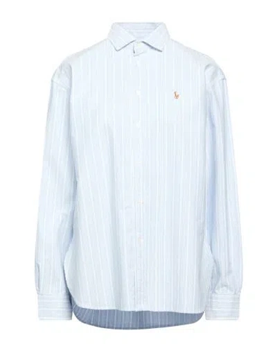Polo Ralph Lauren Woman Shirt Sky Blue Size Xl Cotton