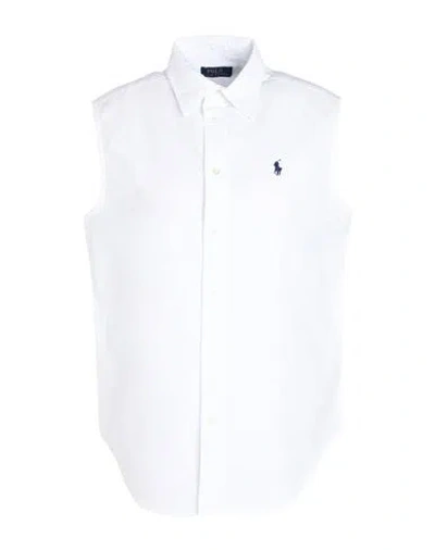 Polo Ralph Lauren Woman Shirt White Size L Cotton