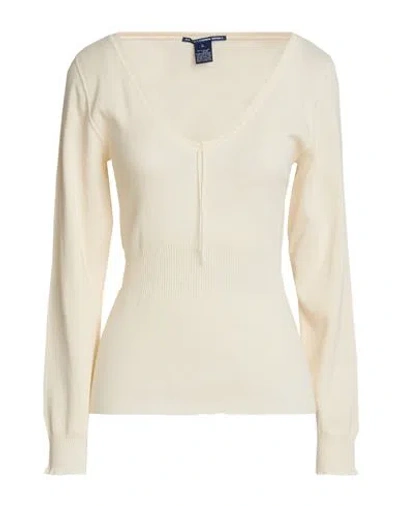 Polo Ralph Lauren Woman Sweater Beige Size L Cotton In White