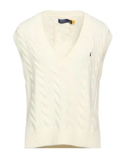 Polo Ralph Lauren Woman Sweater Ivory Size Xl Wool, Cashmere In White