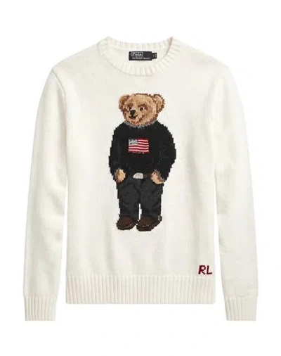 Polo Ralph Lauren Woman Sweater White Size Xl Cotton In Neutral