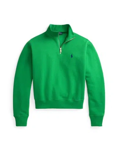 Polo Ralph Lauren Woman Sweatshirt Green Size L Cotton, Polyester