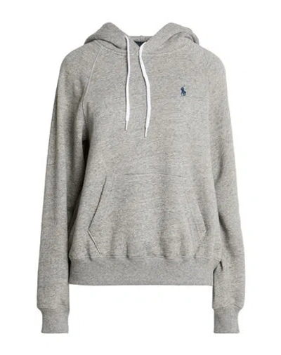 Polo Ralph Lauren Woman Sweatshirt Grey Size L Cotton, Polyester In Gray