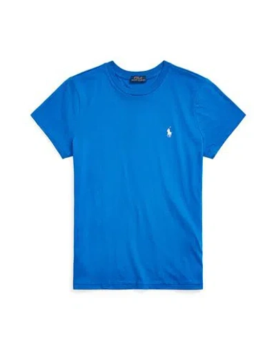 Polo Ralph Lauren Woman T-shirt Bright Blue Size L Cotton
