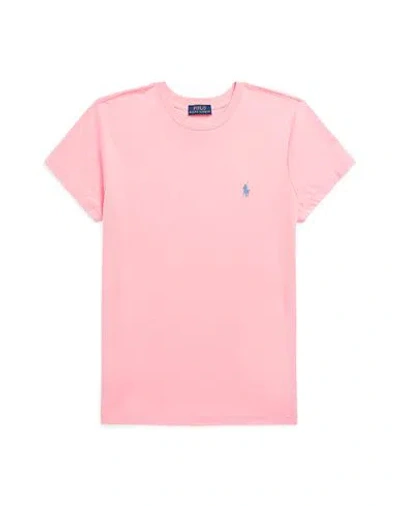 Polo Ralph Lauren Woman T-shirt Light Pink Size L Cotton In Pink