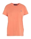 Polo Ralph Lauren Woman T-shirt Mandarin Size L Cotton In Orange