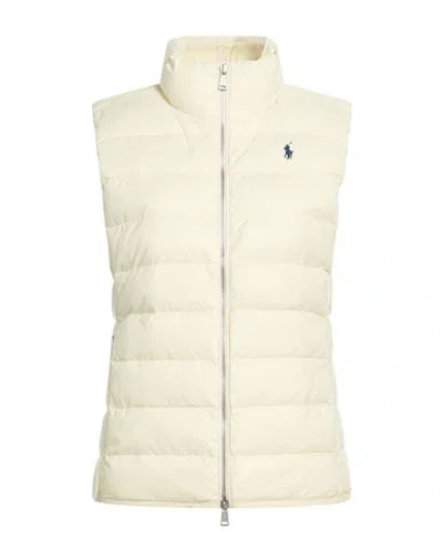 Polo Ralph Lauren Woman Vest Ivory Size M Recycled Nylon In White