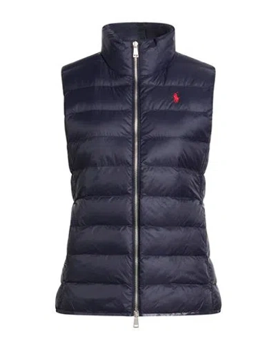 Polo Ralph Lauren Woman Vest Navy Size S Recycled Nylon In Blue