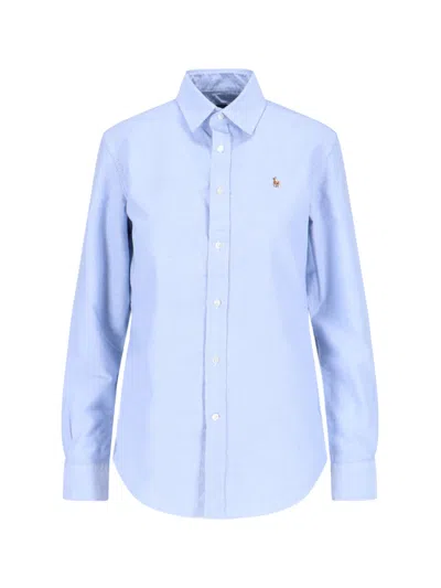 Polo Ralph Lauren Women's 100% Cotton Polo Shirt In Blue