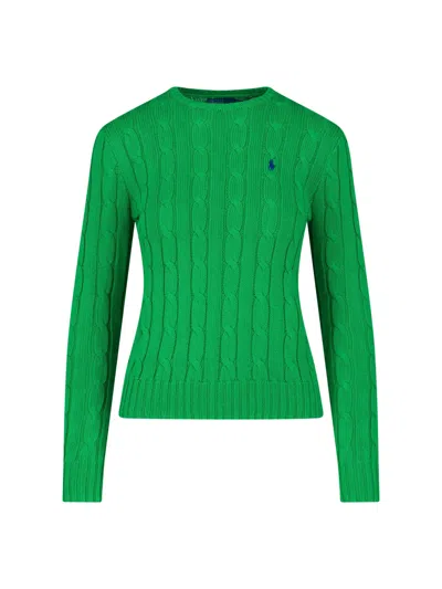 Polo Ralph Lauren Women's 100% Cotton Polo Sweater In Green