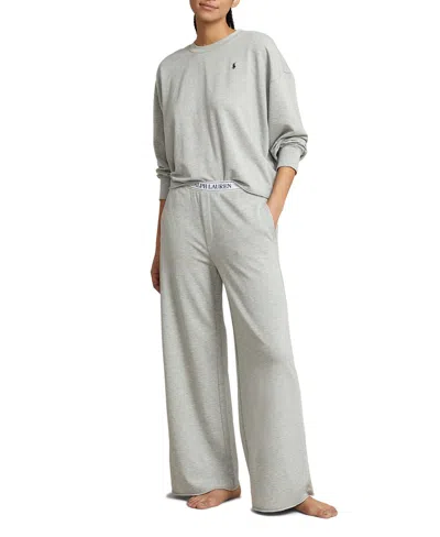 POLO RALPH LAUREN WOMEN'S 2-PIECE CREWNECK TOP AND PANTS PAJAMA SET