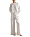 Polo Ralph Lauren Women's 2-piece Crewneck Top And Pants Pajama Set In Neutral