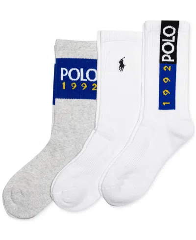 Polo Ralph Lauren Women's 3-pk. Polo 1992 Crew Socks In White