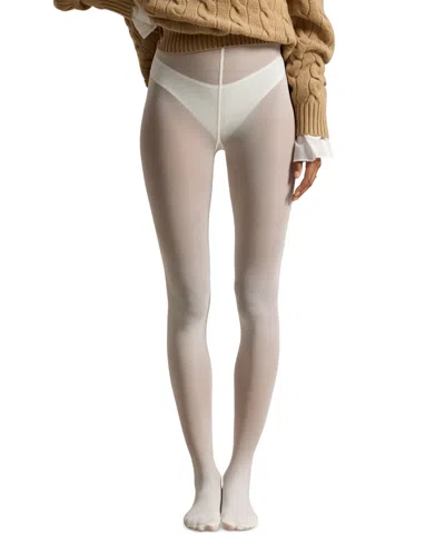 Polo Ralph Lauren Women's 40 Denier Seamless Opaque Tights In White
