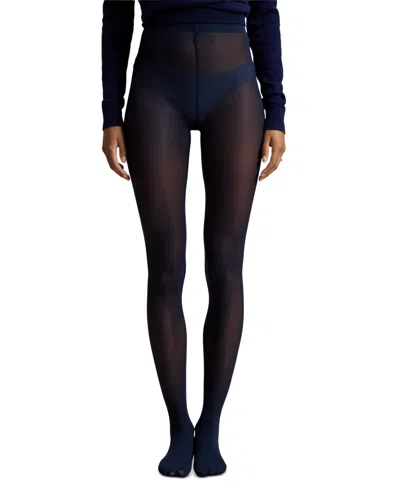 Polo Ralph Lauren Women's 40 Denier Seamless Opaque Tights In Blue