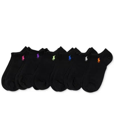 Polo Ralph Lauren Women's 6-pk. Flat Knit Low-cut Socks In White