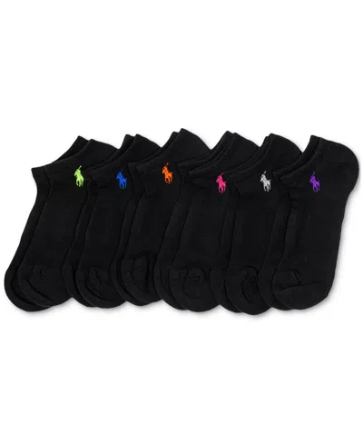 Polo Ralph Lauren Women's 6-pk. Cushion Low-cut Socks In Black Color Assortment