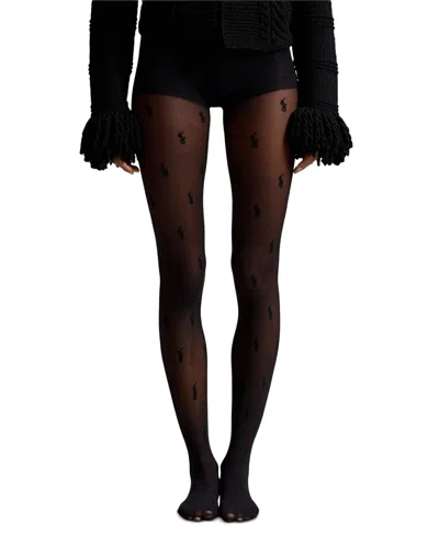 Polo Ralph Lauren Women's Allover Pony Pattern Control Top 20 Denier Tights In Multi