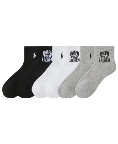 Polo Ralph Lauren Women's Ankle Socks, 6-pack In Multi