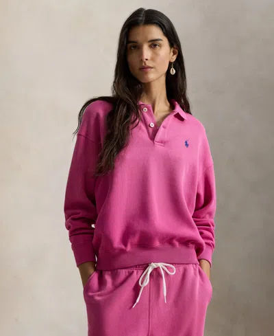 Polo Ralph Lauren Women's Arctic Fleece Pull-on Top In Pink