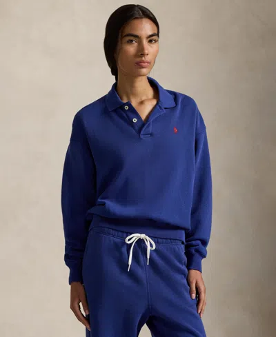 Polo Ralph Lauren Women's Arctic Fleece Pull-on Top In Blue