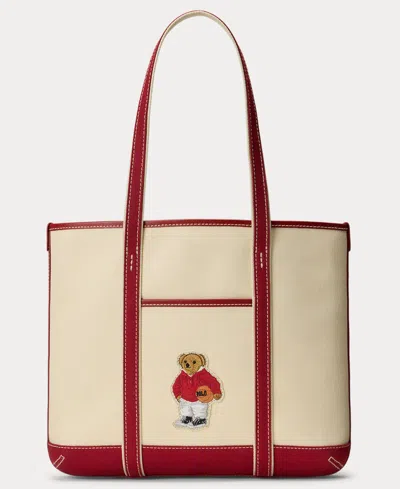 Polo Ralph Lauren Women's Bear Small Shopper Tote In Neutral