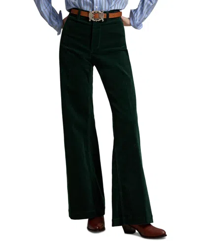 Polo Ralph Lauren Women's Beaton Corduroy Flared Pants In Black