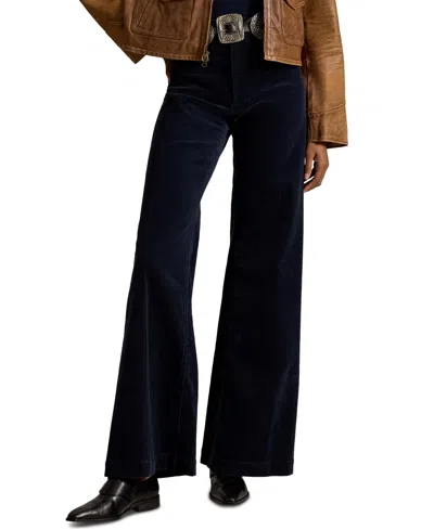 Polo Ralph Lauren Women's Beaton Corduroy Flared Pants In Navy
