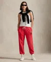 Polo Ralph Lauren Women's Big Pony Fleece Sweatpants In Red