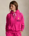 Polo Ralph Lauren Women's Big Pony Lightweight Fleece Zip Hoodie Sweatshirt