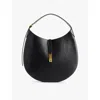 POLO RALPH LAUREN WOMENS BLACK POLO ID LEATHER SHOULDER BAG