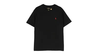 Pre-owned Polo Ralph Lauren Women's Boys Short Sleeve Cotton Jersey Crewneck Sweat-shirt T-shirt In Black