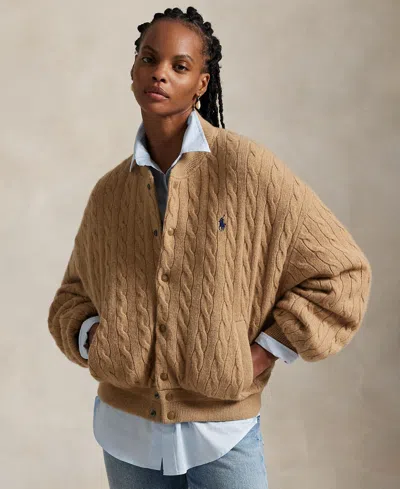 Polo Ralph Lauren Women's Cable Bomber Jacket