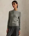 Polo Ralph Lauren Cable Cotton Crewneck Sweater In Black