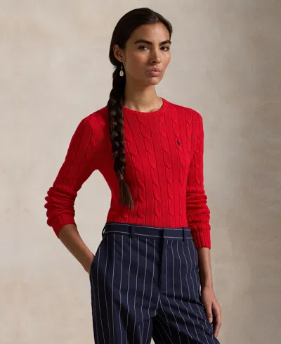 Polo Ralph Lauren Pullover Mit Zopfmuster In Red