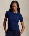 Polo Ralph Lauren Cable-knit Short-sleeve Jumper In Harrison Blue