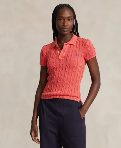POLO RALPH LAUREN WOMEN'S CABLE-KNIT POLO SHIRT