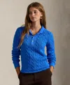 Polo Ralph Lauren Women's Cable-knit Polo Sweater In Blue