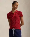 Polo Ralph Lauren Women's Cable-knit Polo Sweater In Red